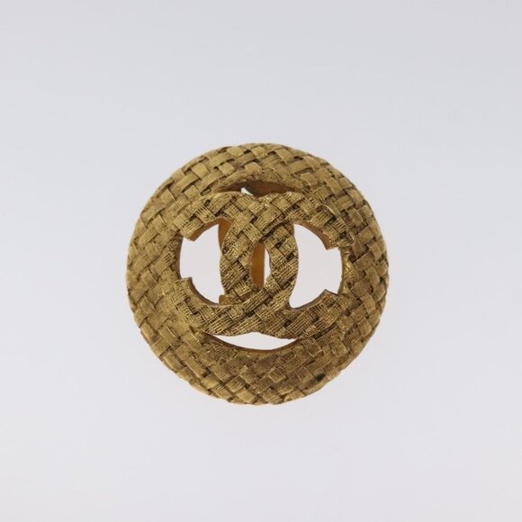 CHANEL Earring Metal Gold CC Auth - Picture 13 of 15